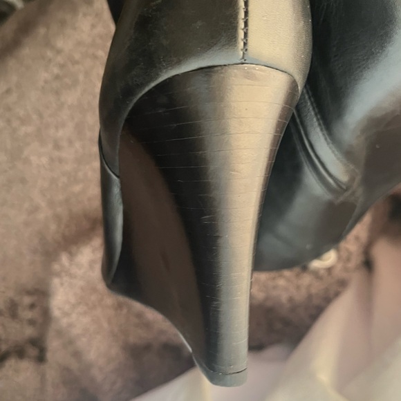Tory Burch Leather Lowell Wedge Bootie, Black